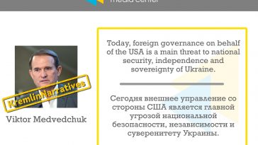 #KremlinNarratives: Viktor Medvedchuk on foreign governance on behalf of the USA