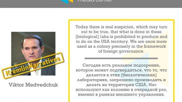 #KremlinNarratives: Viktor Medvedchuk on biolabs and colonies