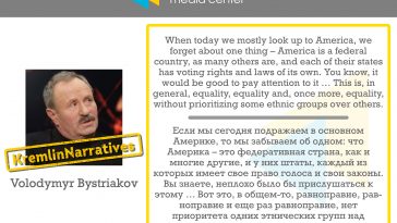 #KremlinNarratives: Volodymyr Bystriakov on Ethnic Groups