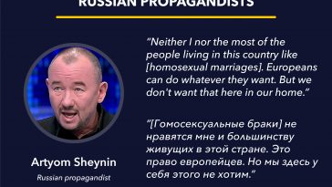 Misogynist and Homophobic Quotes of Russian Propagandists: "We Don't Want Homosexual Marriages"