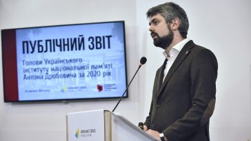 Публічний звіт голови Українського інституту національної пам’яті Антона Дробовича за 2020 рік