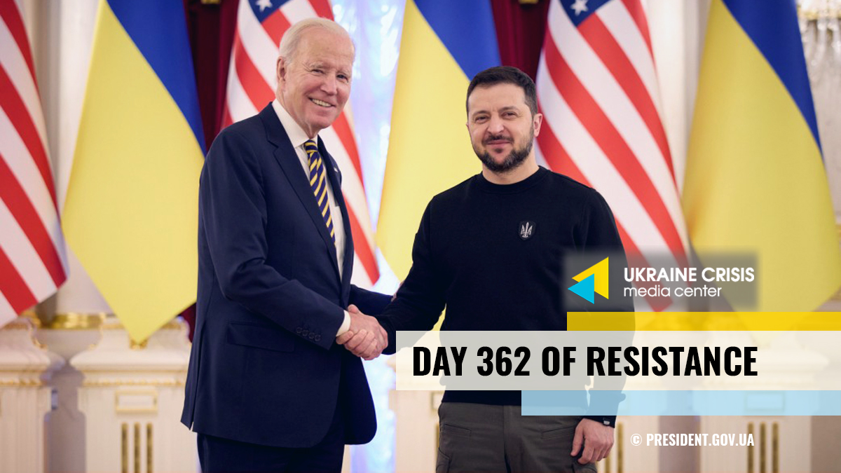 Day 362: Biden Makes Surprise Visit To Kyiv | UACRISIS.ORG