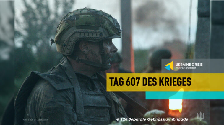 607. Kriegstag: Straße nach Awdijiwka unter Beschuss, Hälfte der Ukrainer rechnet mit langem Krieg